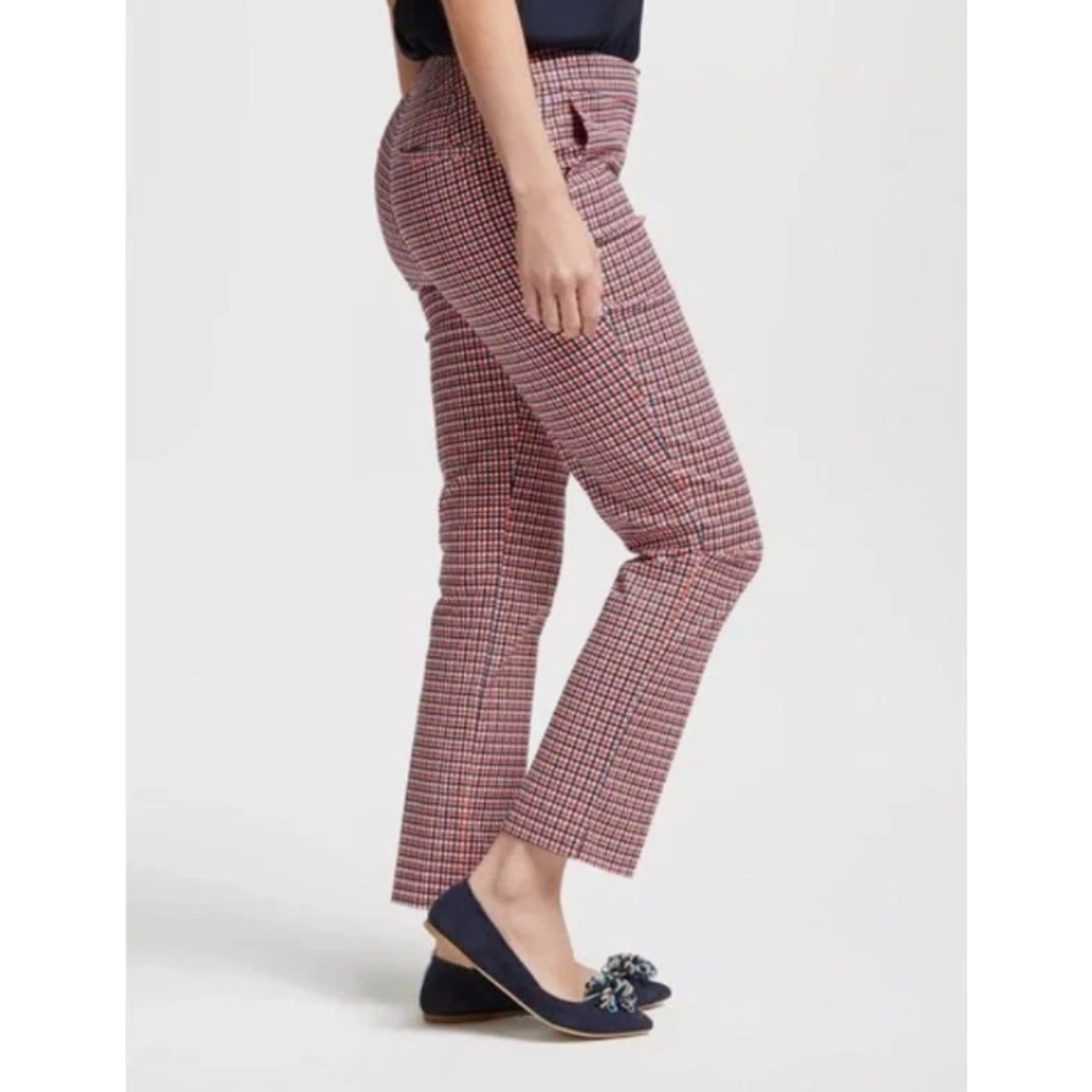 Boden Red and White Checkered Trousers